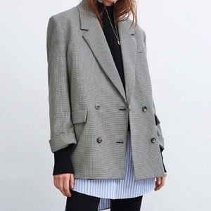 Zara Oversized plaid blazer
